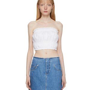 Frame smoked strapless tank top